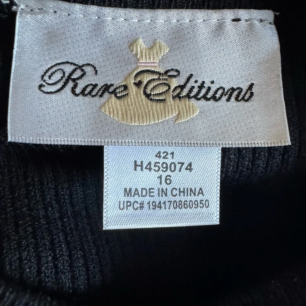 Rare Editions Black Long Sleeve Dress